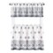 Threadmade Home Amani Tile 3-Piece Kitchen Curtain Tier Set & Valance, Gray - 60"W x 36"L